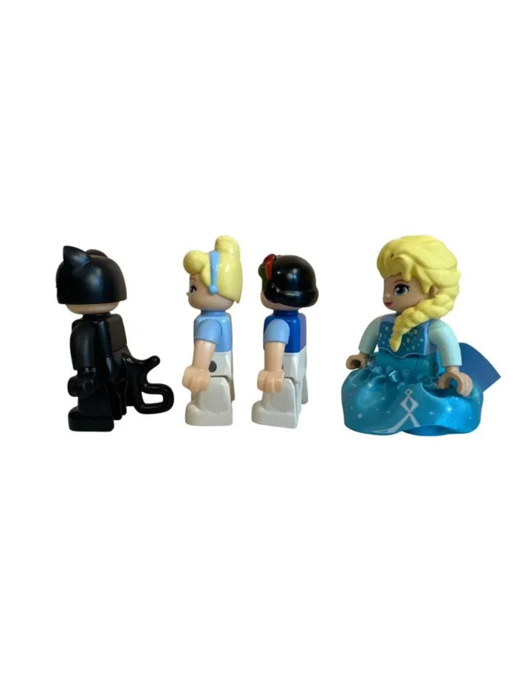 LEGO Duplo Figures Lot Disney Princess Elsa Cinderella Snow White Cat Woman 4 Pc
